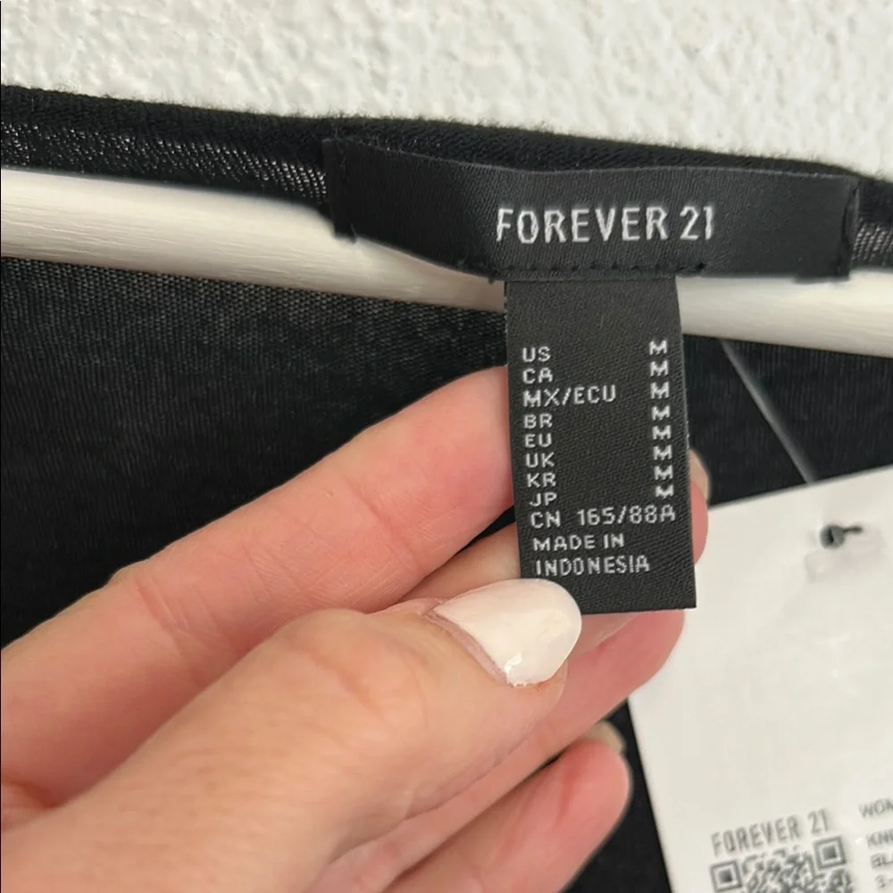 Forever 21 Black Ruffled Cardigan -tie front - Picture 2 of 6